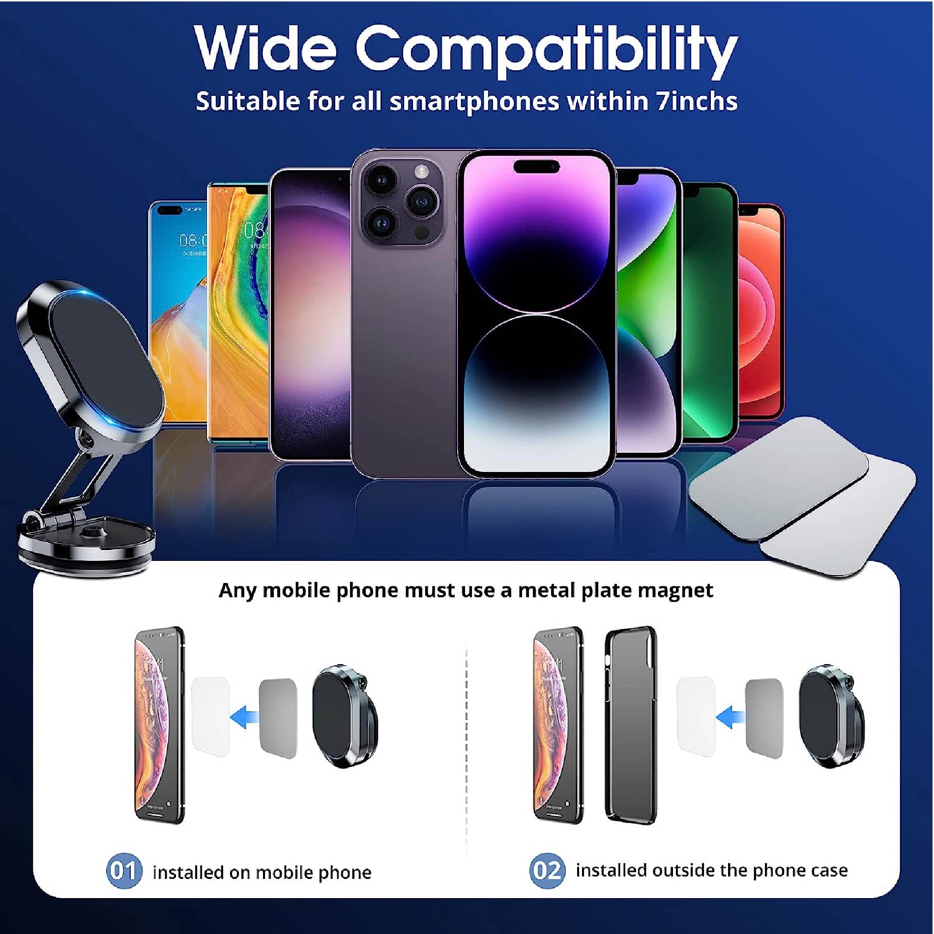 Miniatura 7 de Soporte Porta Celular Magnetico Adhesivo